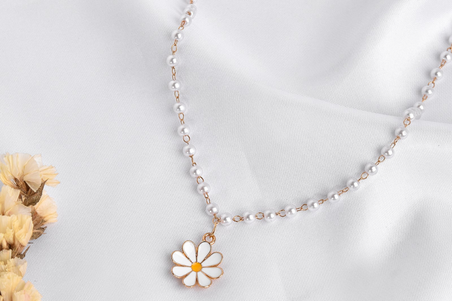 franklin silver pearl necklace