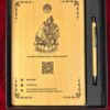 Personalized wooden engraved diary and pen gift set with custom photo and name – premium bamboo diary gift India