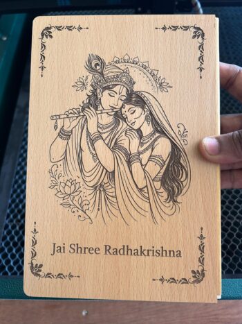 personalized wooden engraved diary & pen gift set