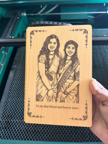 personalized wooden engraved diary & pen gift set