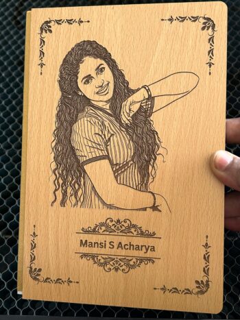 personalized wooden engraved diary & pen gift set
