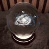 3d crystal ball lamp with rotating base