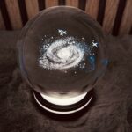 3d crystal ball lamp with rotating base