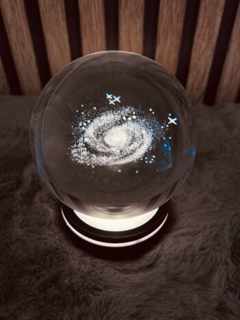 3d crystal ball lamp with rotating base