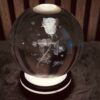 3D Crystal Ball Lamp with Rotating Base