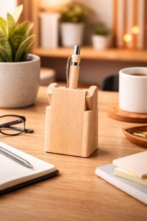 Engravable Wooden Single Pen Stand - Modakseja