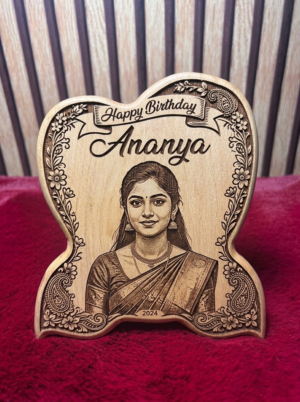 butterfly engravable plaque – 7x6 inch premium wooden personalized plaque