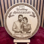 Round Moulded Engravable Plaque – 7.5x7.5 Inch Premium Wooden Plaque