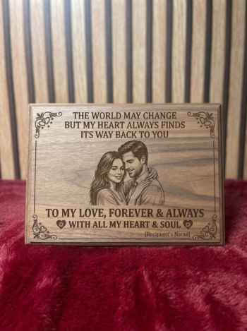 Rectangle Moulded Plaque – 10x6 Inch Premium Wooden Engraving Plaque