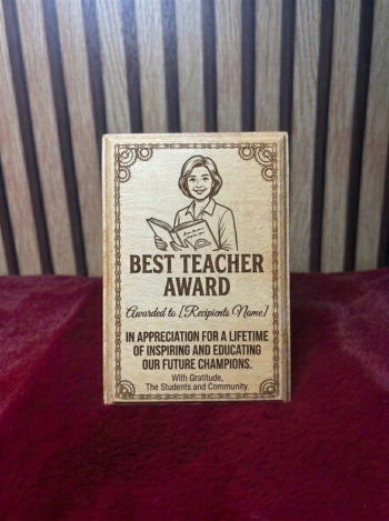 Rectangle Moulded Plaque – 4x6 Inch Premium Wooden Engraving Plaque