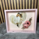 personalized pink rectangle heart photo frame