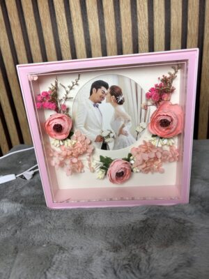 Personalized Pink Square Floral Photo Frame - Modakseja