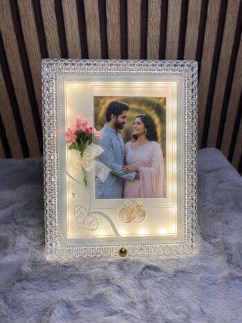 Personalized LED Photo Frame with Crystal Border - Modakseja