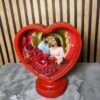 red heart led frame with personalized photo
