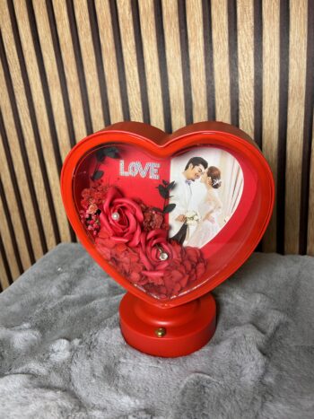 Red Heart LED Frame with personalized photo - Modakseja