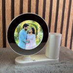 Round Magic Mirror Photo Frame with Pen Holder - Modakseja