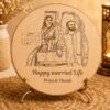 Round Moulded Engravable Plaque – 7.5x7.5 Inch Premium Wooden Plaque