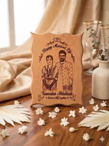 Zigzag Engravable Plaque – Premium Wooden Personalized Plaque