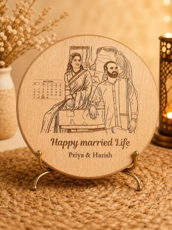 Round Moulded Engravable Plaque – 7.5x7.5 Inch Premium Wooden Plaque